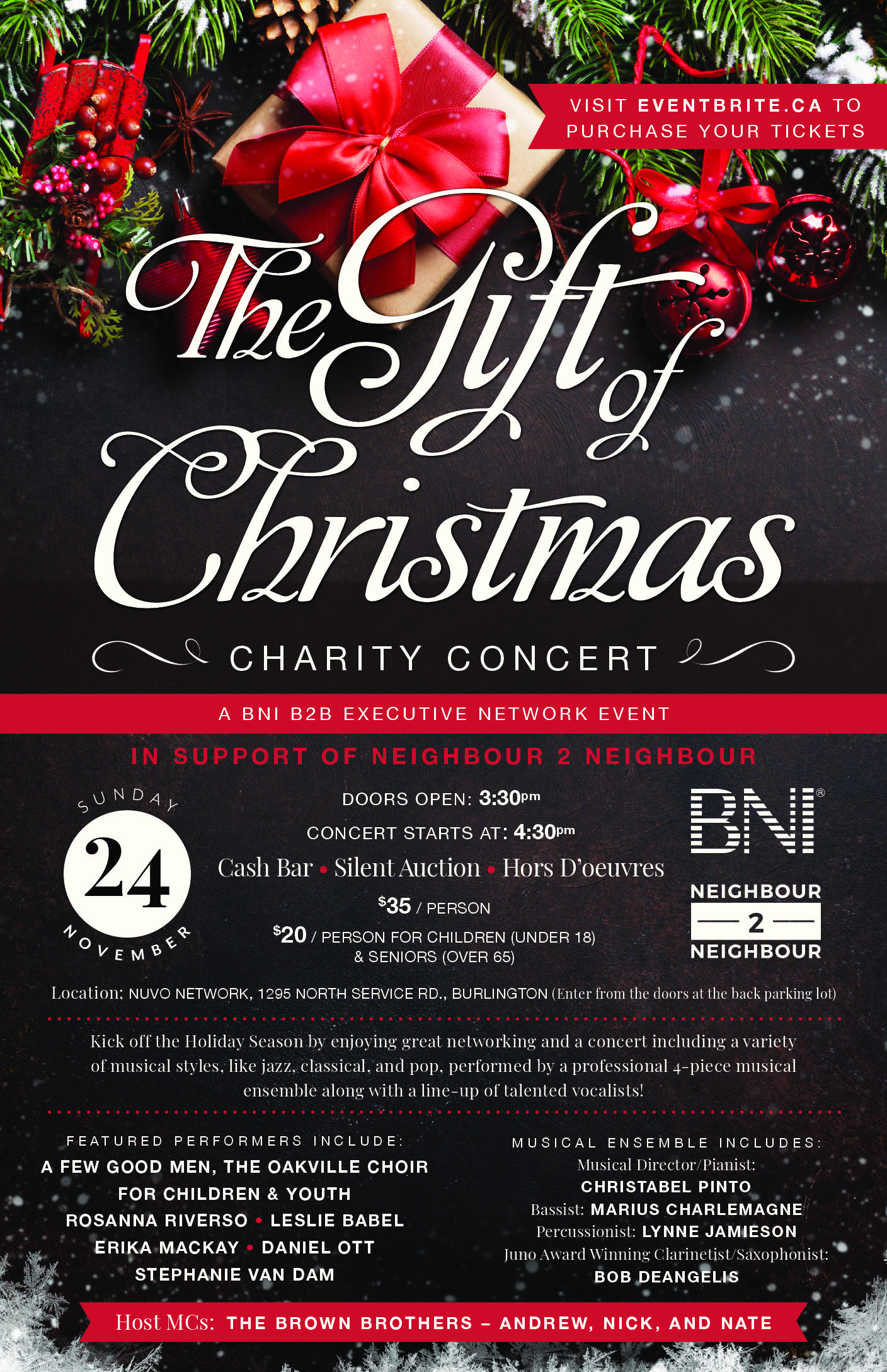 The Gift of Christmas Charity Concert – A BNI B2BExecutive Network Event