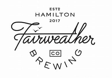 th Black and White logo for Fairweather Brewing Co. located in Hamilton