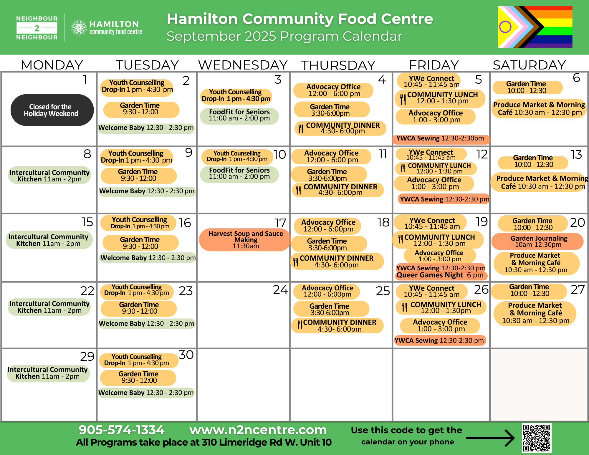 Sept Program Calendar 1 Full Hamilton Community Food Centre February 2025 Calendar