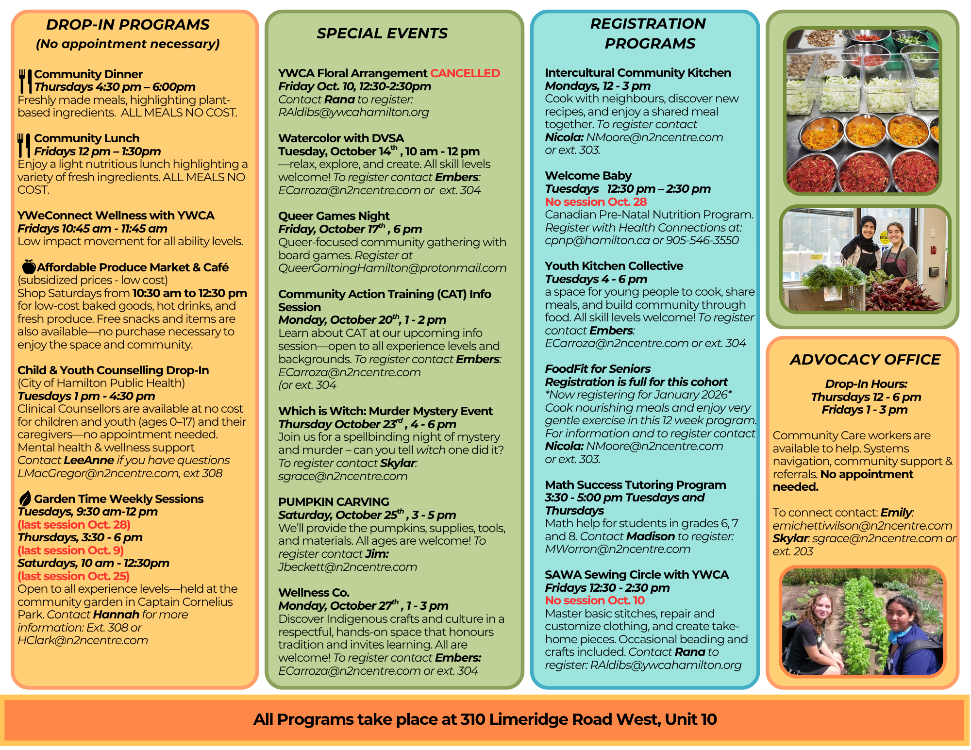 OCTOBER Back V2 Hamilton Community Food Centre February 2025 Calendar
