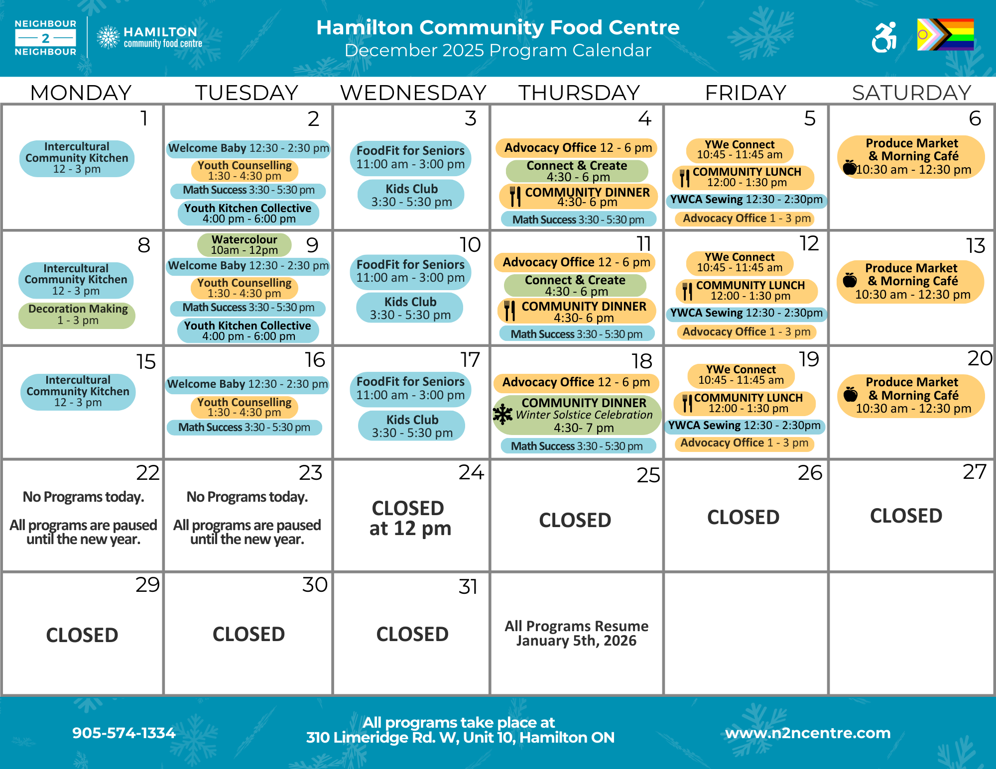 June Calendar for HCFC