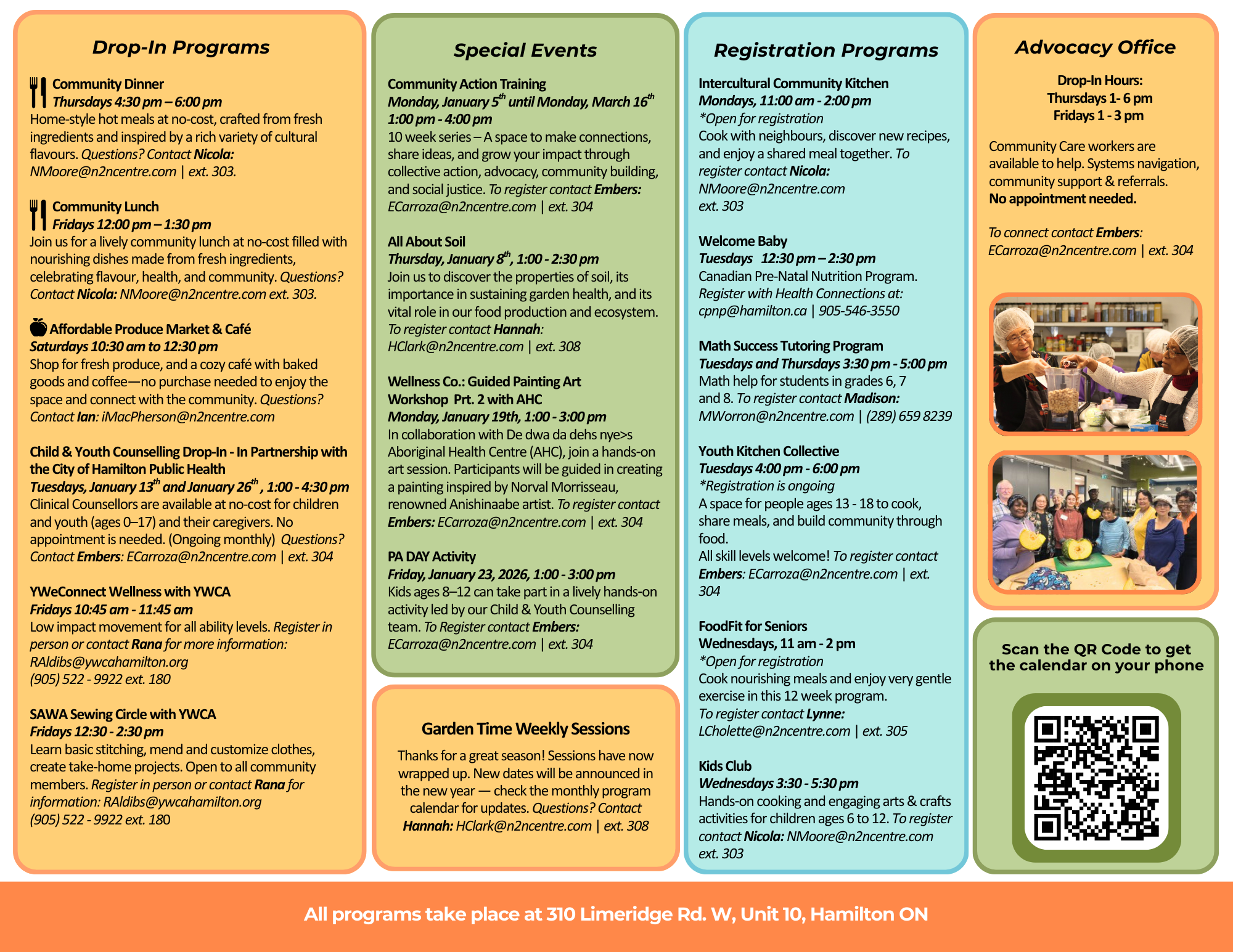 Hamilton Community Food Centre February 2025 Calendar