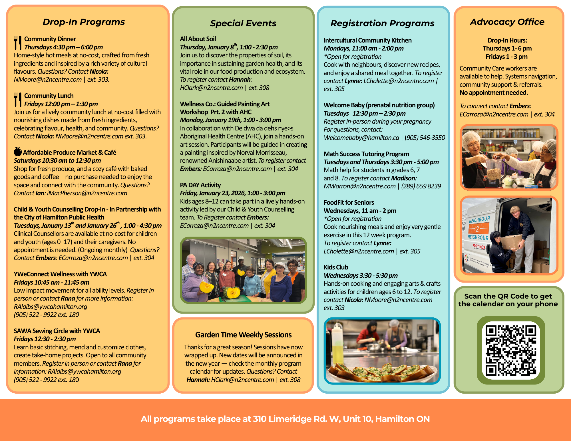 Hamilton Community Food Centre February 2025 Calendar