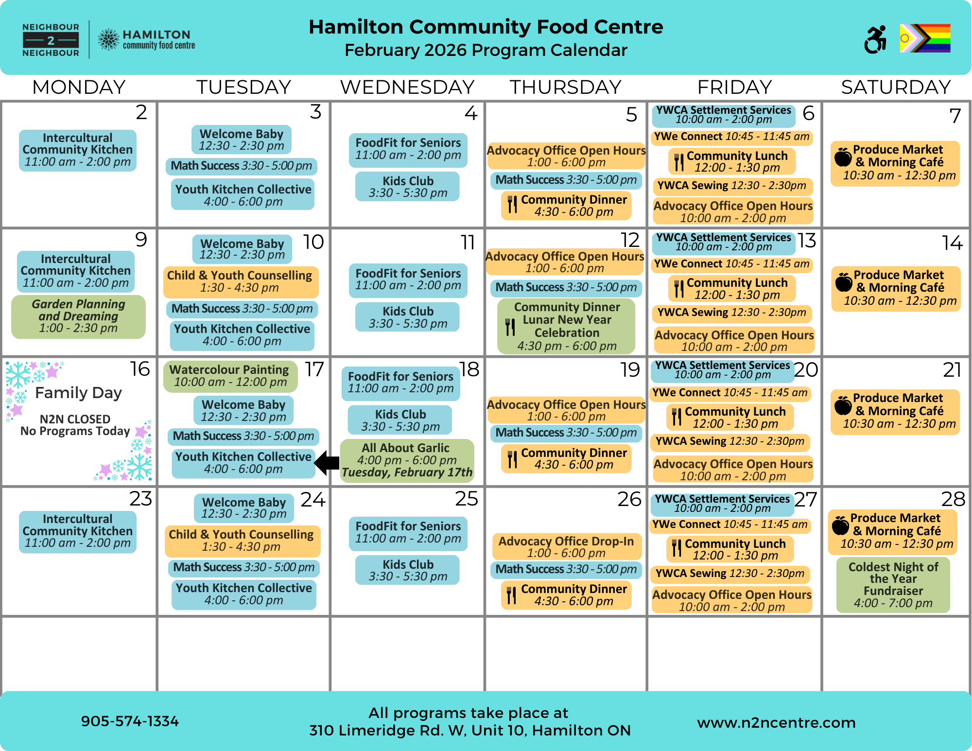 June Calendar for HCFC